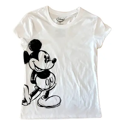 Disney Womens Fashion T Shirt Bold Mickey White (Small)