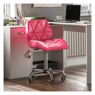 (Pink) Geo Computer Chair Office Ergonomic Faux Leather