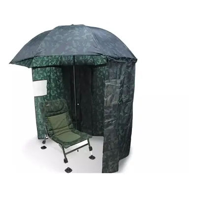 Fishing Umbrella &CAMO Chair Combo Umbrella 45in with Side & Seat Carp Camping