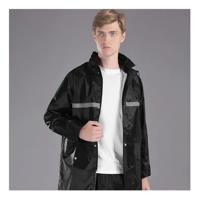 Thickened PVC Split Waterproof Raincoat for Men'S Motorcycle Impermeable Rain Jacket Pants Suit 