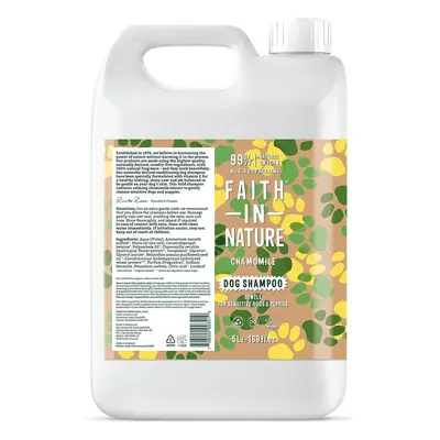 Natural Chamomile Dog Shampoo, Vegan & Cruelty Free, No SLS or Parabens, Gentle, For Sensitive D