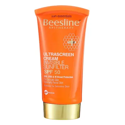 Beesline Ultrascreen Cream Invisible Sun Filter SFP50, Protects From UVA & UVB Rays, Non-greasy,