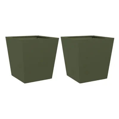 (olive green, x x cm/ pcs) vidaXL Garden Planters Outdoor Flower Pot Patio Raised Bed Planter Bo