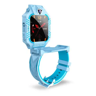 (Blue) Smart Watch 1.44 inch Touch Screen LBS Positioning Tracking SOS Front + Rear Rotational D