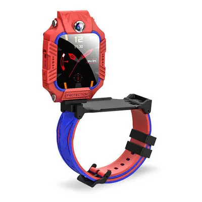 (Red) Smart Watch 1.44 inch Touch Screen LBS Positioning Tracking SOS Front + Rear Rotational Du