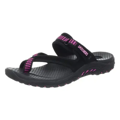 Skechers Women's reggaes-rasta Sandal Black/Fuchsia M US