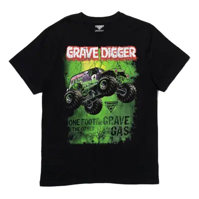 Monster Jam Grave Digger Mens T-Shirt Grave Digger Black Medium