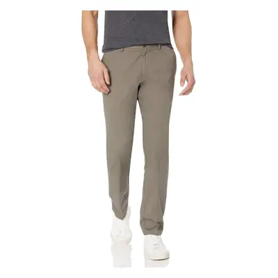 Mens Slim-Fit Wrinkle-Resistant Flat-Front chino Pant, Taupe, 31W x 34L