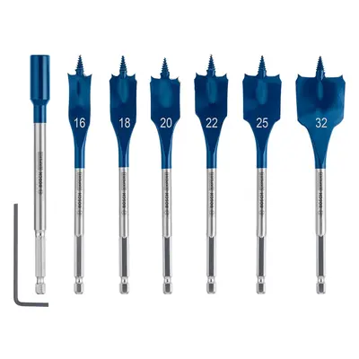 Bosch 7x EXPERT Self Cut Speed Spade Drill Bit Set (for Softwood, Particleboard, Ã mm, Professi