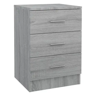 (grey sonoma, 1) vidaXL 1/2x Bedside Cabinet Chipboard Bedroom Nightstand Stand Multi Colours