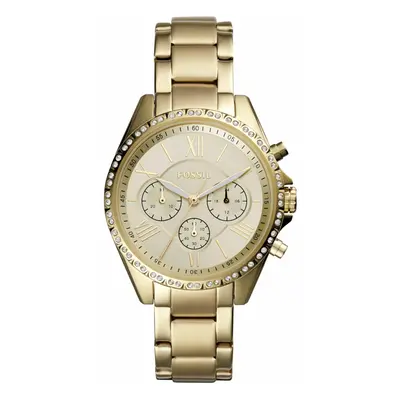 Fossil Womens Modern Courier Quartz Stainless Chronograph Watch Color Gold Model BQ3378