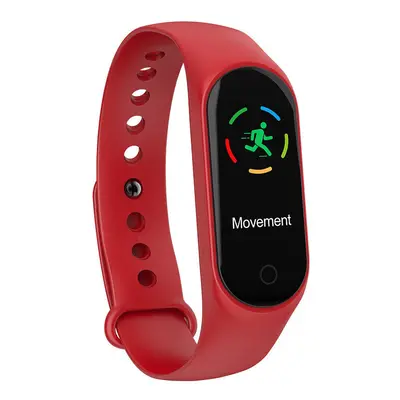 (Red) Heart Rate Blood Pressure O2 Monitor Multi-sport Modes Call Rejection USB Charging Smart W