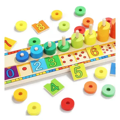 Blocks Montessori Classic Math Rainbow Donuts Box Educational Toys for Kids