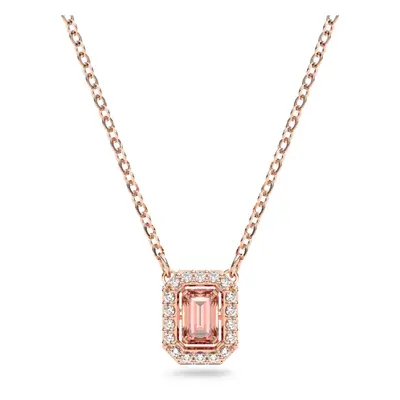 SWAROVSKI Millenia Necklace Octagon Cut Zirconia Pink Rose Gold Ton