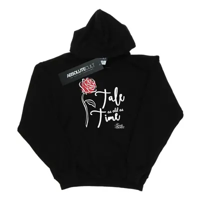 (S, Black) Disney Womens/Ladies Tale As Old As Time Rose Hoodie