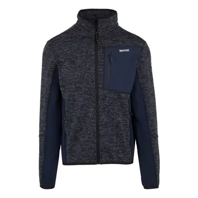 (XL, Navy/Navy) Regatta Mens Baslinn Marl Full Zip Fleece Jacket