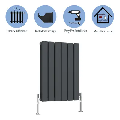 (Anthracite, 600*408mm ?double?) Flat Panel Column Radiator