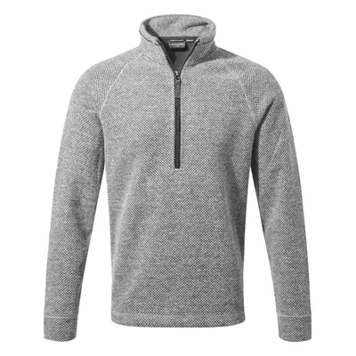 (M, Soft Grey/Black Pepper Marl) Craghoppers Mens Rubeus Half Zip Fleece Top