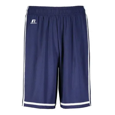 Russell 4B2VTM.NWH.2XL Adult Legacy Basketball Shorts, Navy & White - 2XL