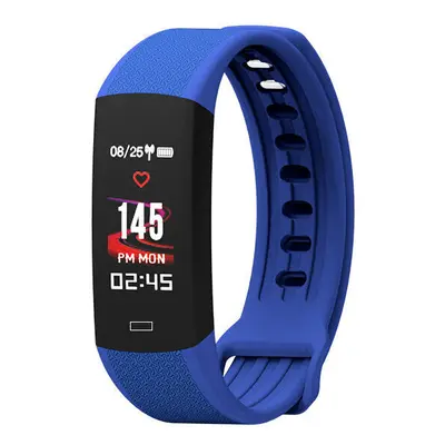 (Blue) 0.96" TFT IP67 Waterproof Color Screen Smart Watch Heart Rate Monitor Fitness Smart Brace