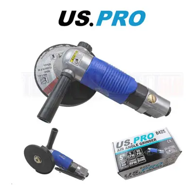 US PRO Tools 5" 125mm Air Angle Grinder Grinding 10,000 RPM & Disc