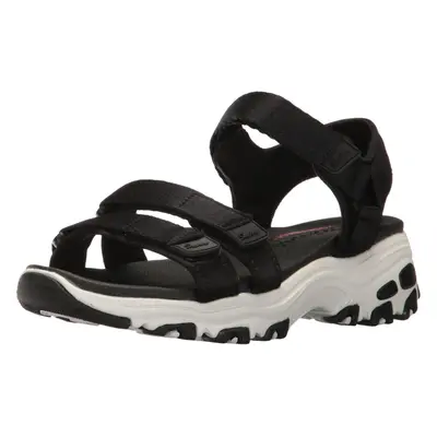 Skechers Cali Women's D'Lites-Fresh Catch Wedge Sandal Black M US