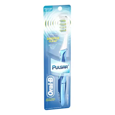 Oral-B Pulsar Medium Toothbrush 1-Count (Pack of 3) Colors May Vary