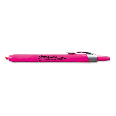 Sharpie Accent Retractable Highlighters Chisel Tip Fluorescent Pink Dozen