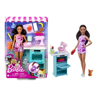 Barbie Baker Doll & Kitchen Playset with Oven Spinning Mixer & 10+ Ac