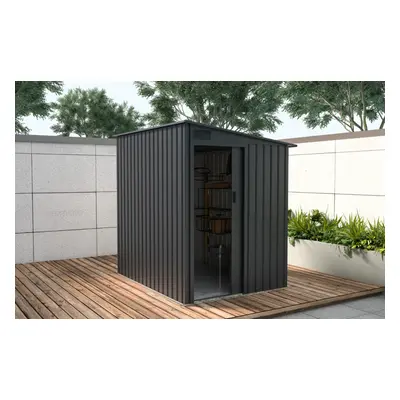 Newton Lean to Metal Shed 4.9 x 6.4 Grey