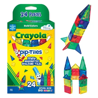 CreateOn Crayola Mini Magnetic PIP-Tiles Building Set for Kids Magnetic Building Toys for Kids S