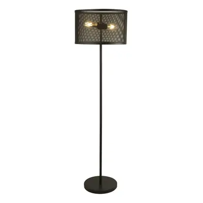 Searchlight Fishnet Light Floor Lamp Matt Black