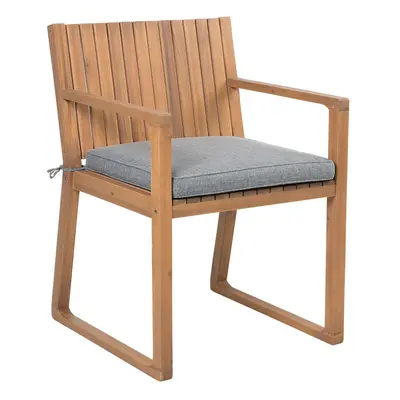 Garden Chair SASSARI Acacia Wood Grey