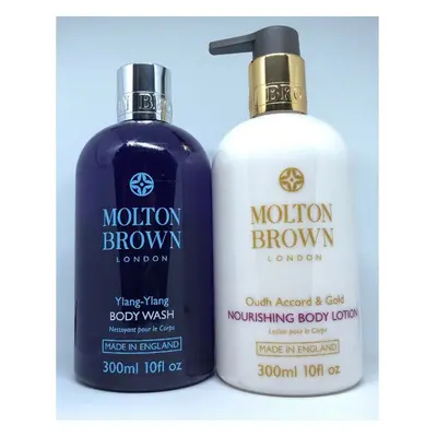 Molton Brown Ylang-ylang Body Wash & Oudh Accord Gold Body Lotion 300ml