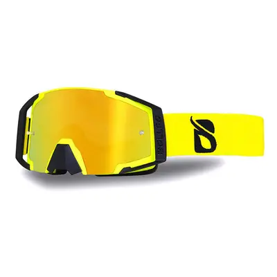 (Yellow) Windproof Skiing Goggles Dust-proof Anti-UV Riding Motorcycle Safety Glasses Outdoor Sp