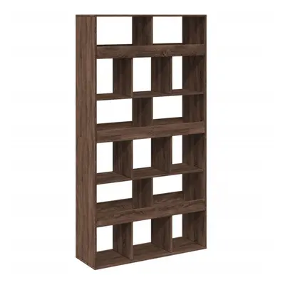 (brown oak, x x 187.5 cm) vidaXL Room Divider Privacy Screen Bookcase Bookshelf Engineered Wood