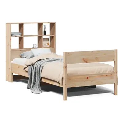 (natural, x cm) vidaXL Bookcase Bed without Mattress Bed Solid Wood Pine