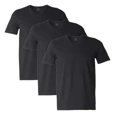 Gildan Men's Cotton Stretch T-shirts Multipack Black Soot (V-Neck