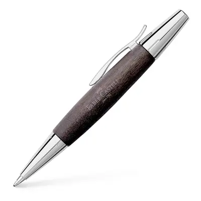 Faber castell - E-Motion Twist chromeWood Black Ballpoint Pen