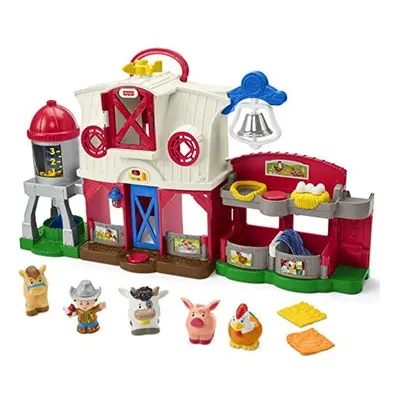 Fisher-Price Little People Caring for Animals Farm Playset with Smart Stages Learning Content fo