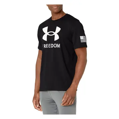 Under Armour Men's New Freedom Logo T-Shirt Black (001)/White Medium