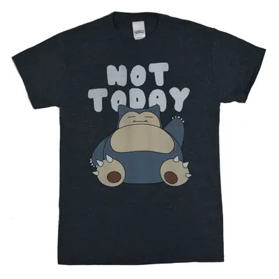 Pokemon Men's Snorlax Not Today T-Shirt Dark Heather Large