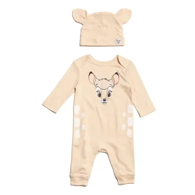 Disney Classics Bambi Newborn Baby Boys Snap Cosplay Coverall Hat Brow