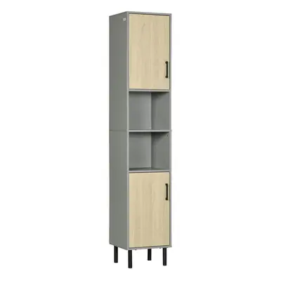 kleankin Tall Bathroom Storage Cabinet, Slim Floor Cabinet for Living Room