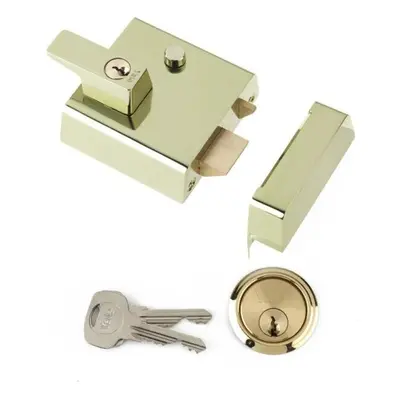 Yale Double Locking Nightlatch 60mm Brass Finish High Security B-1-BLX-PB-60