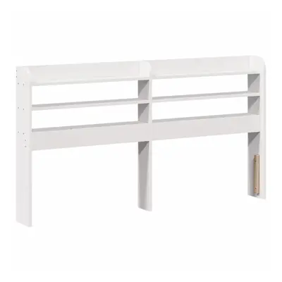 (white, x x cm) vidaXL Headboard with Shelves Bed Header Bed Headboard Solid Wood Pine