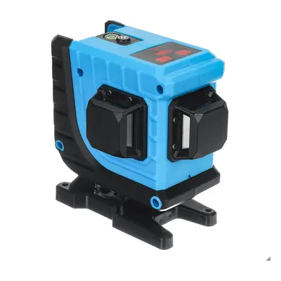 (Blue, UK Plug) Rotary Laser Level Green Lines 3D Cross Line Self Leveling Measure Tool