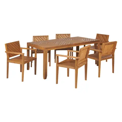 Dining Set for BARATTI Acacia Wood 180x90x74 cm Light Wood