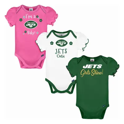 NFL baby girls Pack Short Sleeve Bodysuit Team Color Months US