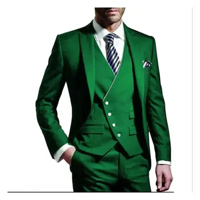 (green, XL) Men's Suits Slim Fit, Piece Suit for Men Tuxedo Suit Set